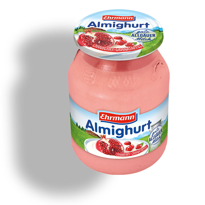 Ehrmann Almighurt Glass Cranberry Pomegranate 500g